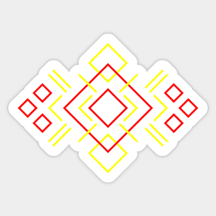 Abstract Background - Red Yellow Sticker